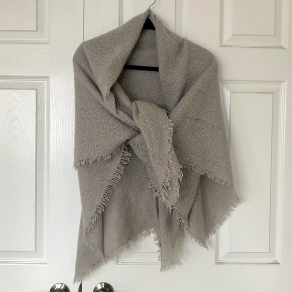Knit blanket scarf large cool grey - Picture 2 of 5